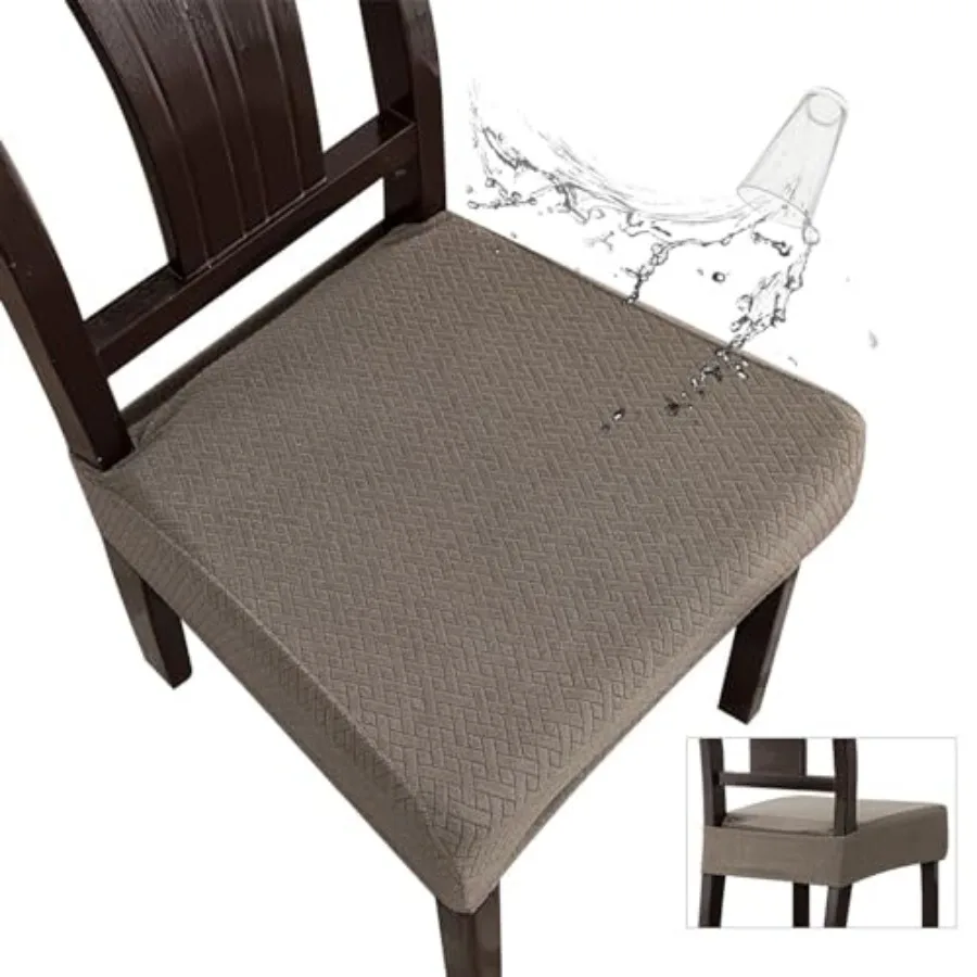 

Водонепроницаемые чехлы для стульев в столовую, комплект из 8 штук, эластичные жаккардовые чехлы-накидки для кухонных стульев Parson, защитные чехлы-слипкаверы