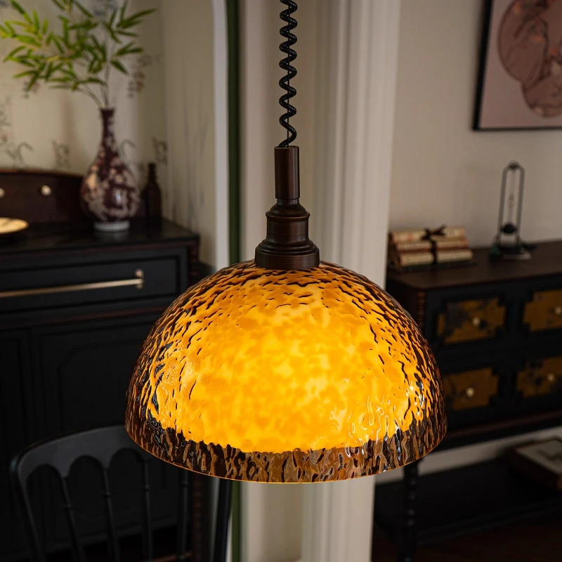 Nordic Rotundity Orange Ripple Acrylic Ceiling Pendant Lights LED Dimmable Living Room Bedroom Restaurant Kitchen Hanging Lamps