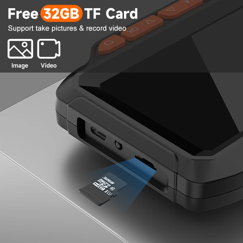 4-Way Articulating Endoscope Joystick 5’’ Screen All Way 360° Rotation Steering Camera Car Inspection Borescope Battery Optional