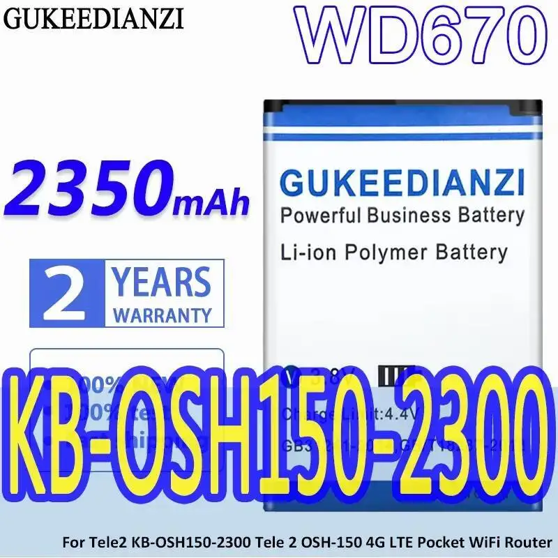 جيب موزع إنترنت واي فاي بطارية WD670 2350Mah ل Zte Tele 2 KB-OSH150-2300 Osh-150 4G #1