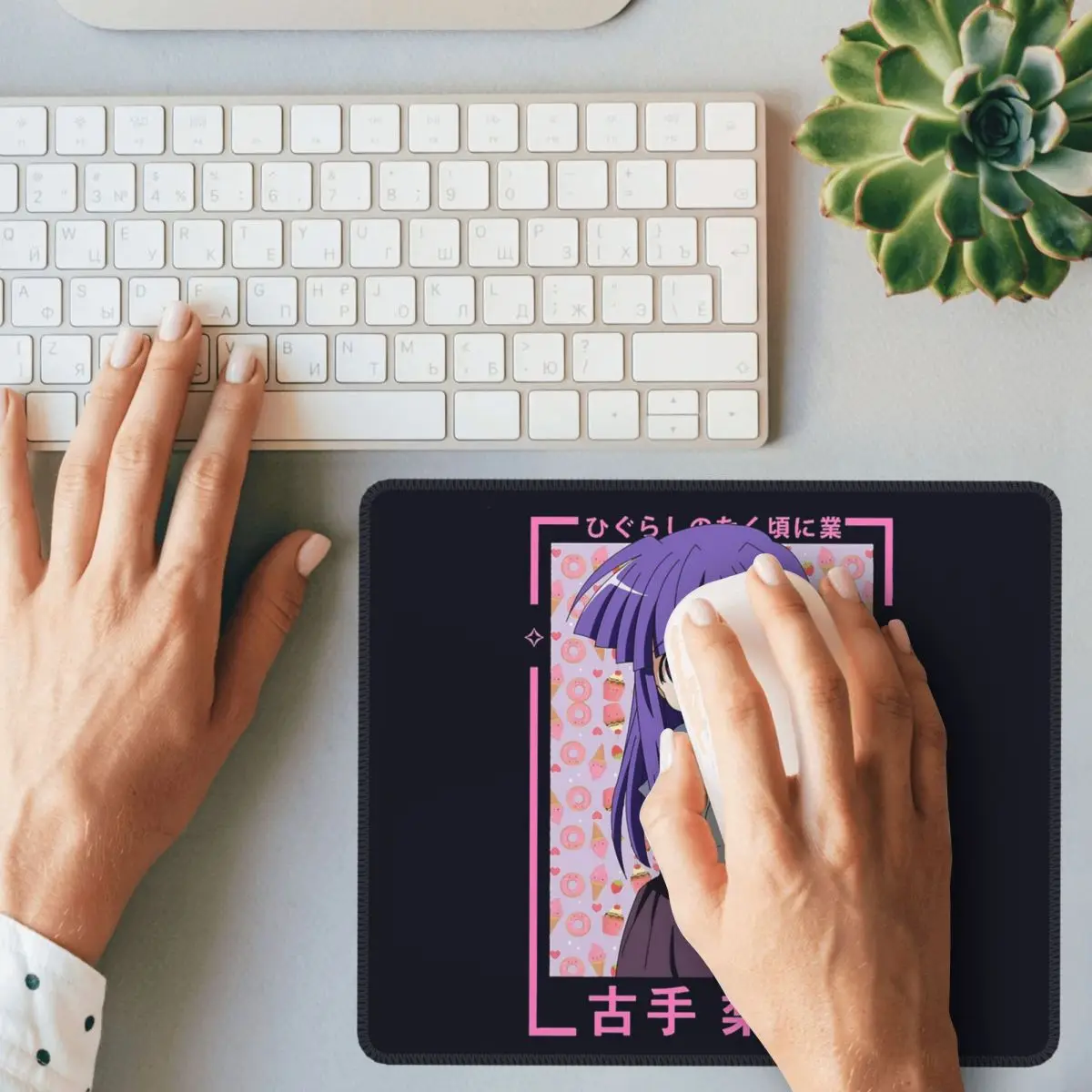 Higurashi No Naku Koro Ni Mouse Pad لوحة مفاتيح الكمبيوتر ماوس حصيرة ألعاب الكمبيوتر المحمول حصيرة مكتبية ملحقات المكتب مفارش الطاولة