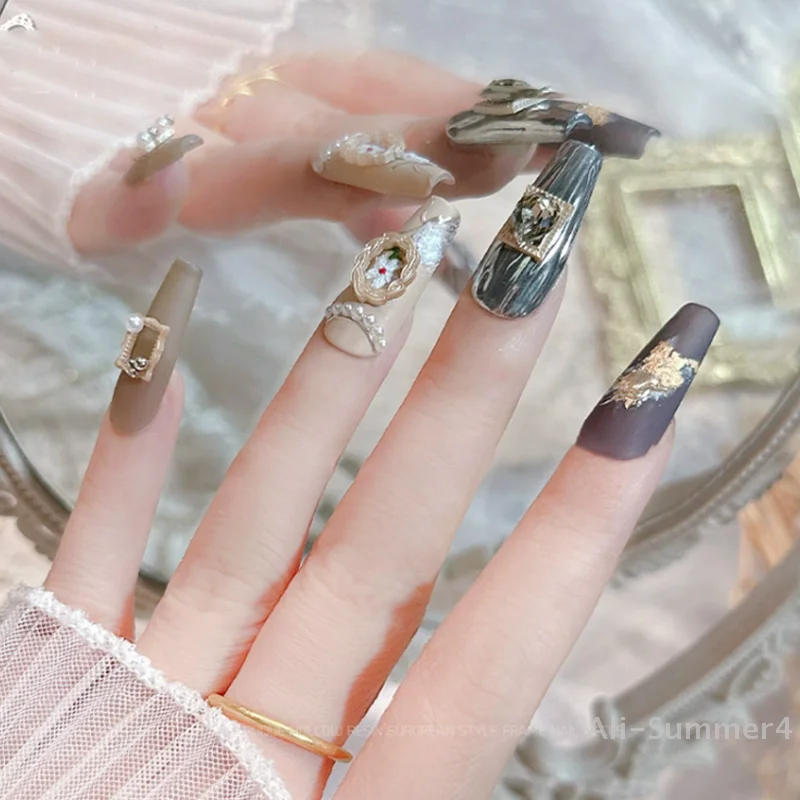 ミニフォトフレーム形状シリコーンネイルモールドネイルスタンピング爪 DIY ネイルサロンデザイン立体マニキュアアートツール