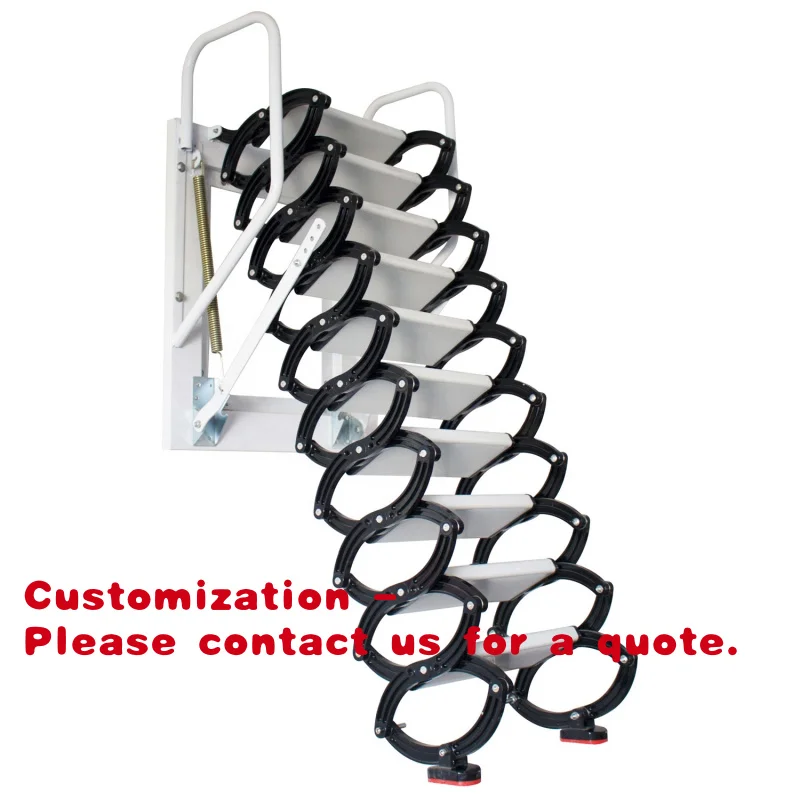 

Customize.Forging Aluminum Side Wall Folding Ladder Telescopic Fire Escape Ladder Customized Outdoor Wall Mounted Ladder