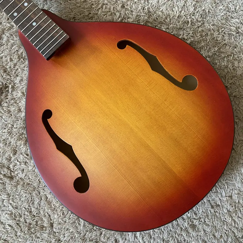 H246 Genuine Ozark Mandolin Guitar Cherryburst Color Spruce with Maple Unfinished Version for Personal DIY