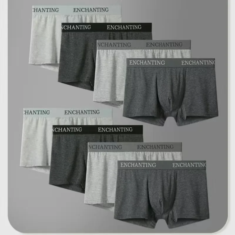 8pcs Men's Boxer Shorts Men's Briefs Men's Underwear Comfortable Soft Cotton Sexy 3D Pouch Underwear Boxer Shorts Larger Size