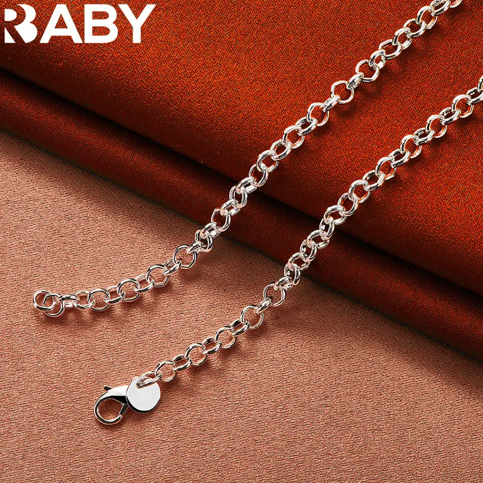 

URBABY 925 Sterling Silver 50cm Hollow Flowers Necklace For Women Charm Trend Birthday Gifts Fashion Party Fine Jewelry