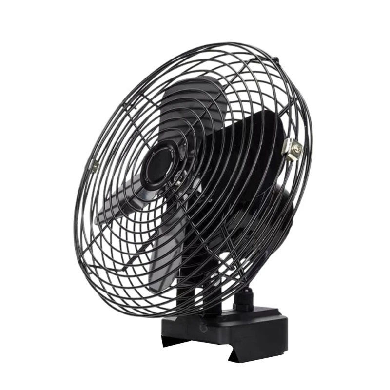 41XA Efficient 8 Inch Industrial Metal Fan 2 Speed Adjustable for Battery System Perfect for Hot Weather & Work Areas