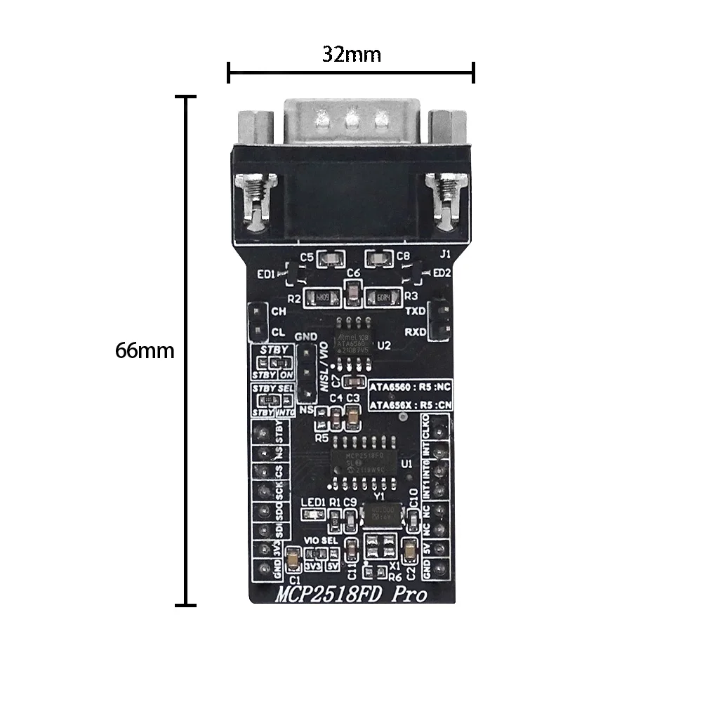 Imagem -03 - Spi para Canfd Módulo Mcp2518fd Transceptor Ata6560 Módulo Cam Bus Super Mcp2515