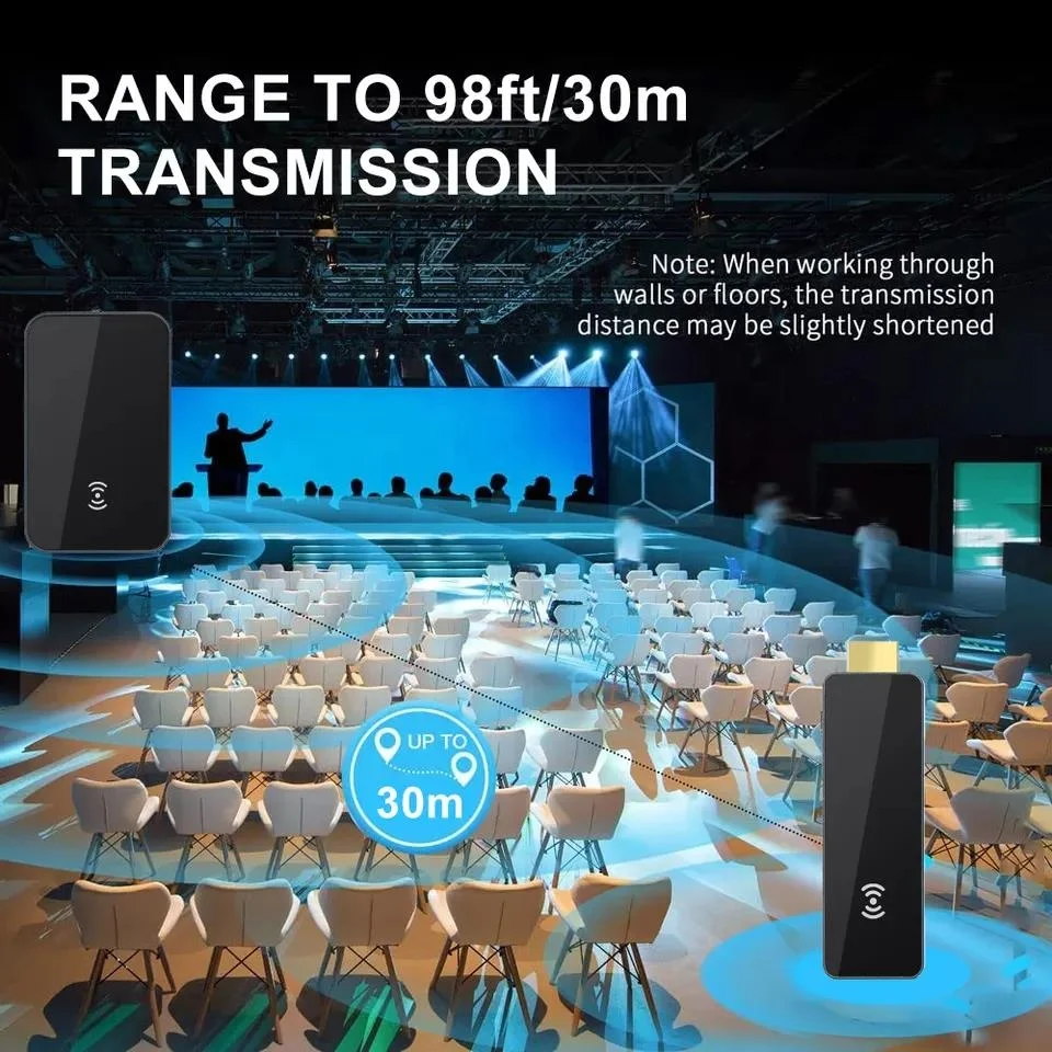 Portable Wireless HD 60Ghz Transmitter Receiver 30m FHD 1080p Extender for Laptop/Phone to Projector TV 0 Latency Gaming