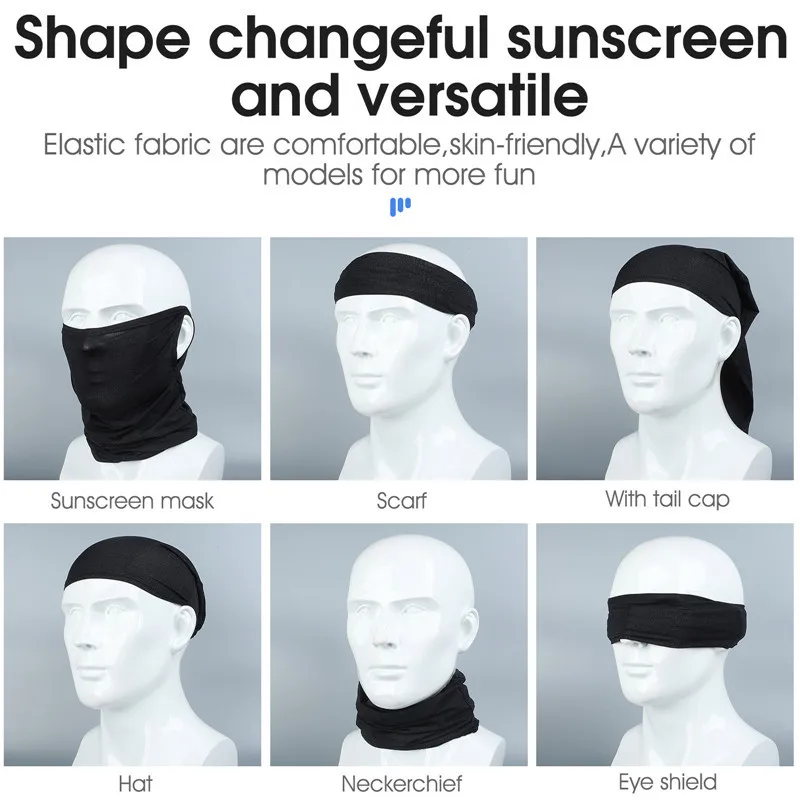 ウエストバイキング通気性のある夏用サイクリングヘッドウェアアイスシルクアンチUVフェイスカバーアウトドアスポーツランニングスカーフ防塵男性用マスク