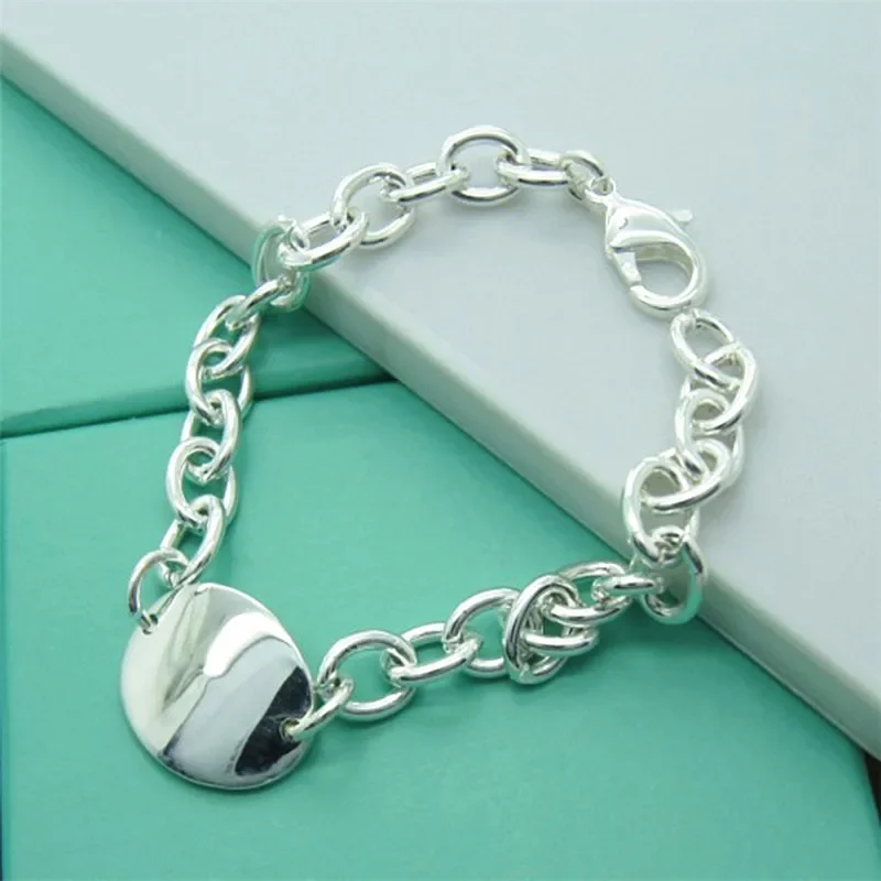 High Quality Hot Sale 925 Sterling Silver Exquisite Ellipsoid Bracelet For Woman Christmas Party Charm Jewelry Luxury Gifts