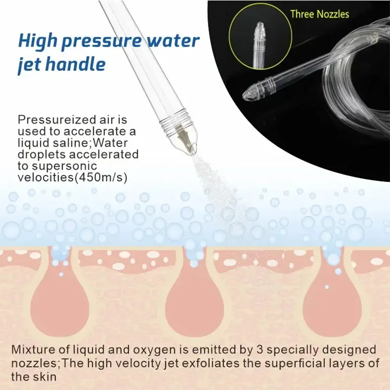 5 in 1 Water Dermabrasion Jet Peel Diamond Microdermabrasion Skin scrubber สเปรย์ปืนผิวไวท์เทนนิ่งเครื่องทําความสะอาดลึก