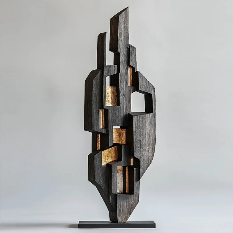 

Brown Resin Statues Sculptures Luxury Decoration For Living Room Home Decor Abstract Art Design Style