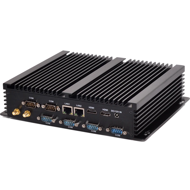 OEM Fanless Industrial Mini PC I5 4200U Rugged ITX Case Embedded Computer Low Power 12V Dual LAN 2 HD Ubuntu Barebone System PXE