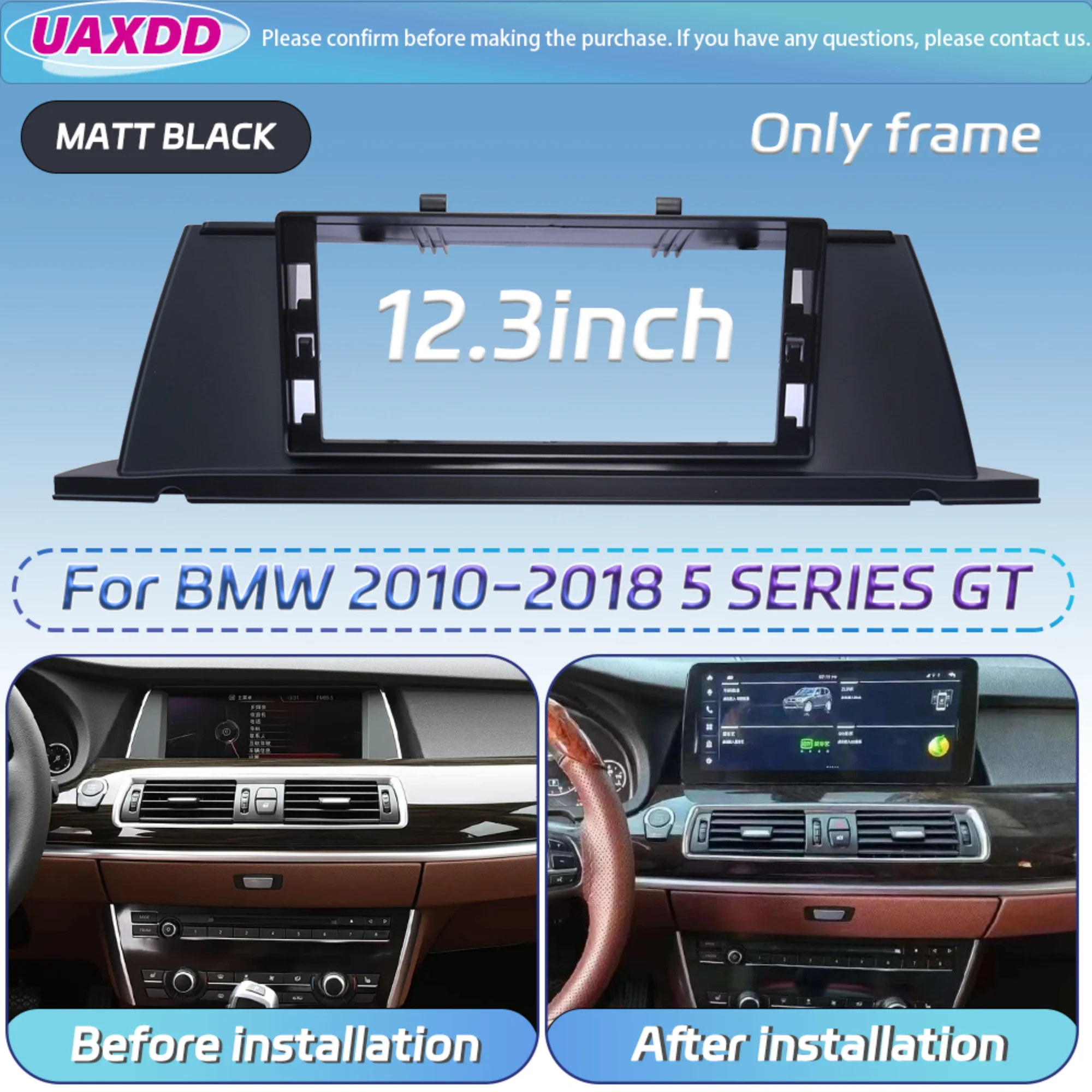 2-DIN-Autoradio für BMW 2006-2019 3 5 6 7 X1 X3 X5 GT E60 E81 E82 E87 SERIE 10,25 12,3 Zoll Android Basisrahmen-Kit Panel Mittelkonsole – Detail 17
