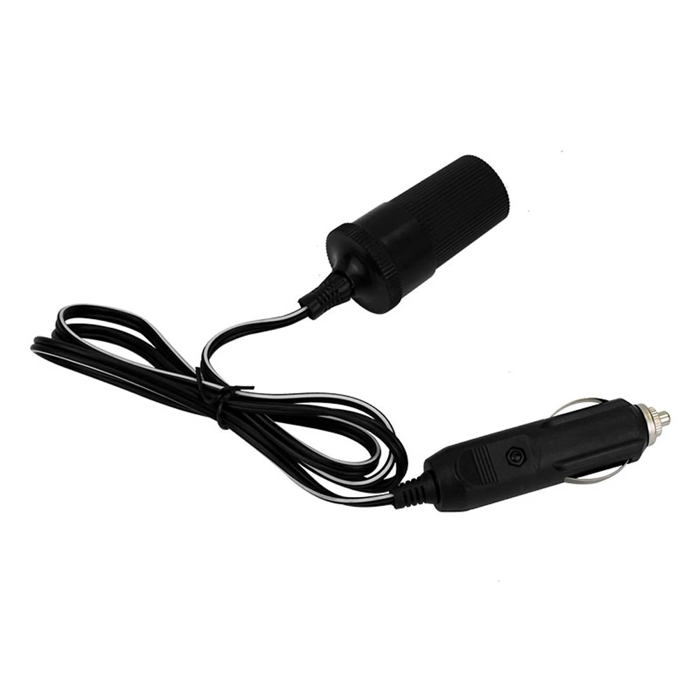 12V Car Cigar Lighter Plug 1M Extension Cable Adapter Socket Charger Lead With Indicator Light Extension Line Supplies Car Parts