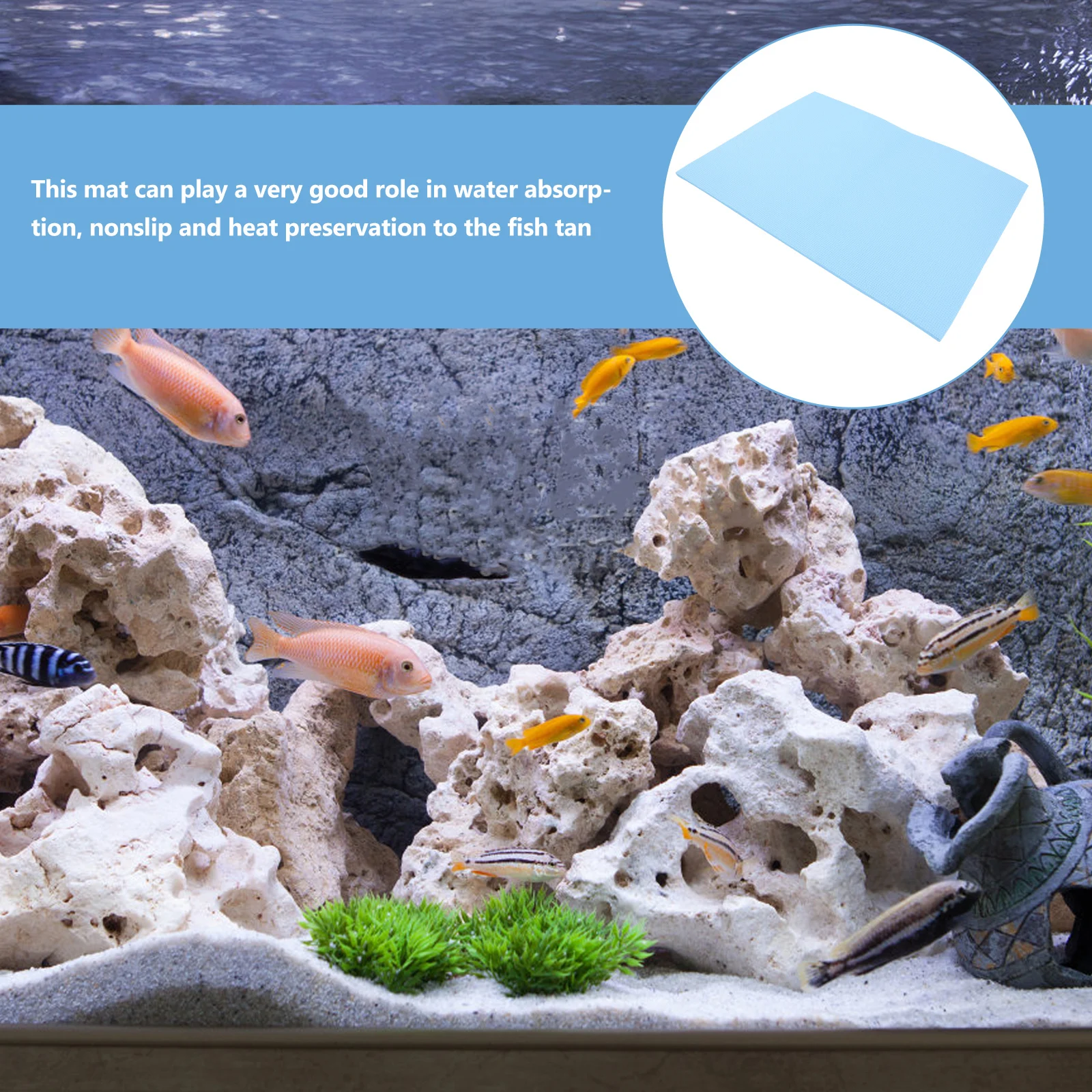 

Fish Tank Mat Thickened Nonslip Aquarium Leveling Pad Water Absorption Wear Resistant Foam Material For Home Terrarium Bottom