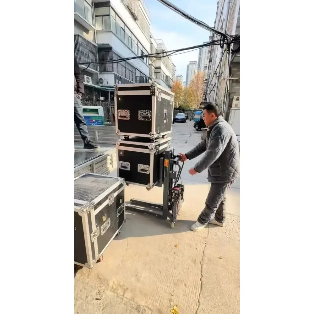 Electric portable forklift truck lift truck loader equipment handling loading and unloading