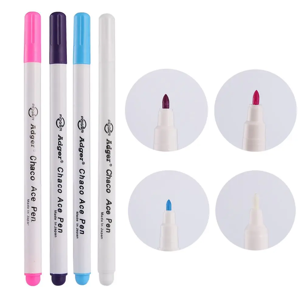 4 Pcs Hot Chalk Tool Patchwork Cross Stitch Sewing Accessories Fabric Markers Pencil Water Erasable Pens