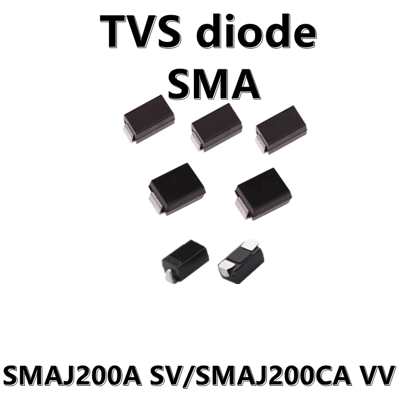 トランジスタ抑制ダイオード、sma 200v、sma 200v、sjat200a、sv、sjat200ca、vv、smt、tvs