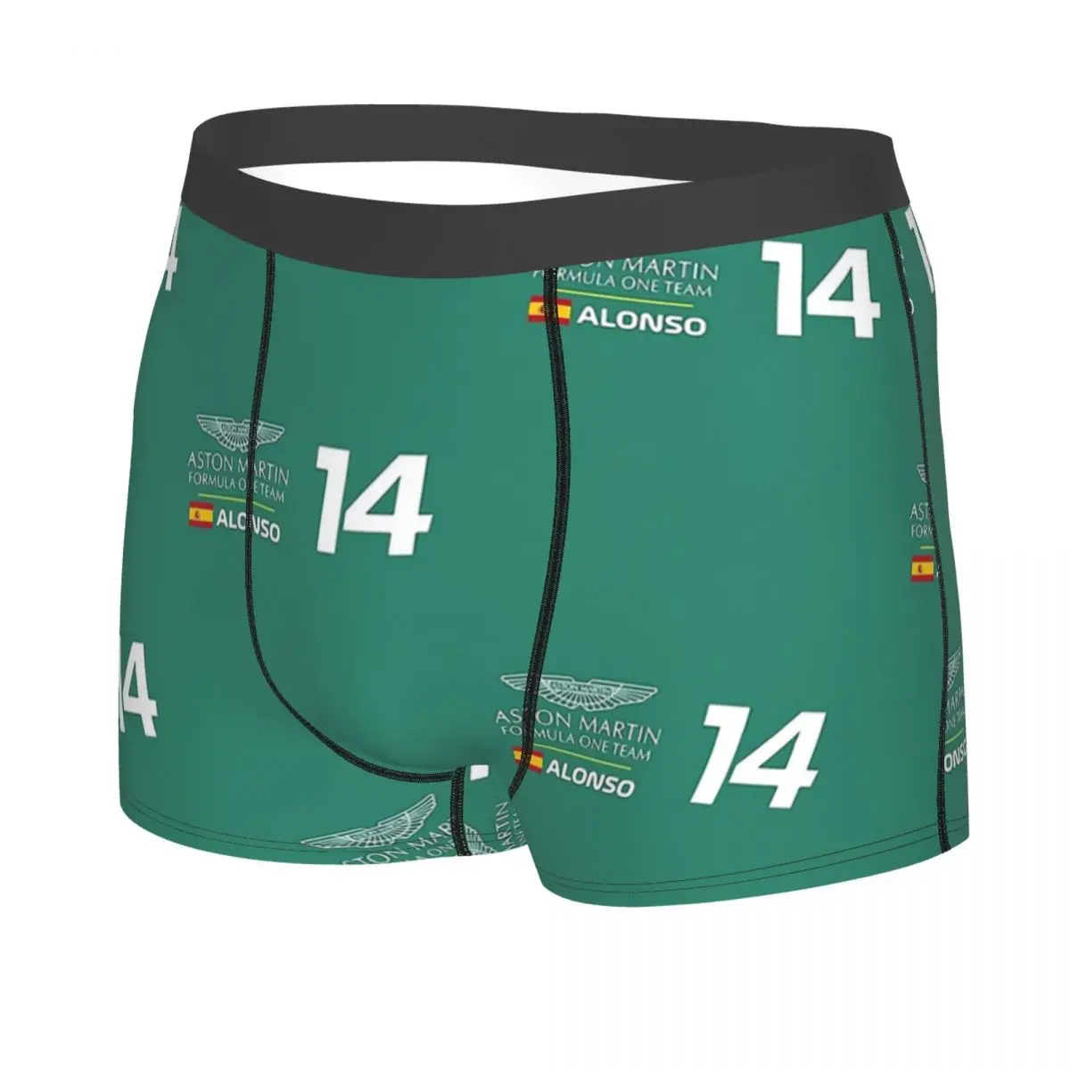 Fernando Alonso 14 F1 - Formula One2 Men's Boxer Briefs Highly Breathable Underwear Top Quality Print Shorts Gift Idea