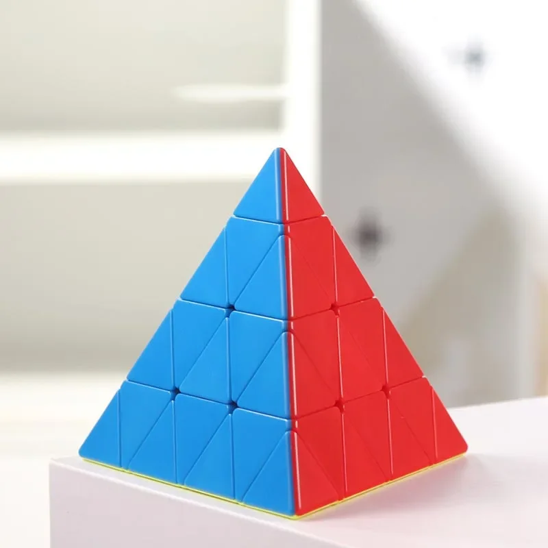 Pyramid Magic Cube Toy, Speed Cube Puzzle, Brinquedos Fidget Profissionais, Torção, Suave, Iniciantes Starter Toys, Quarto Nível