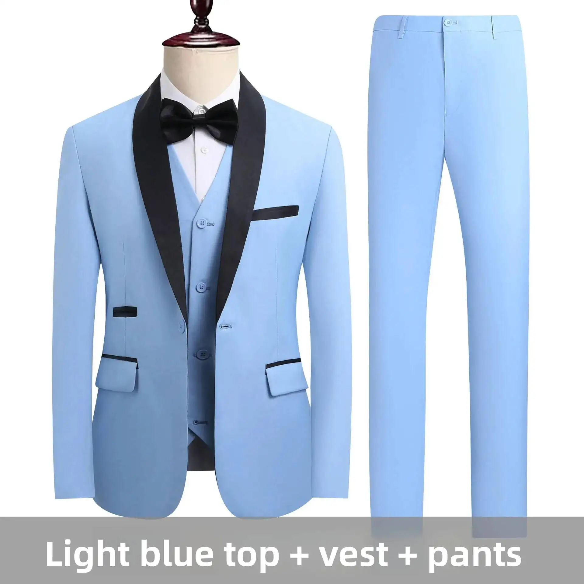 

Slim Fit Men's Wedding Suit Set Business Casual Tuxedo Suits For Groom High Quality Imported From Hong Kong And Taiwan