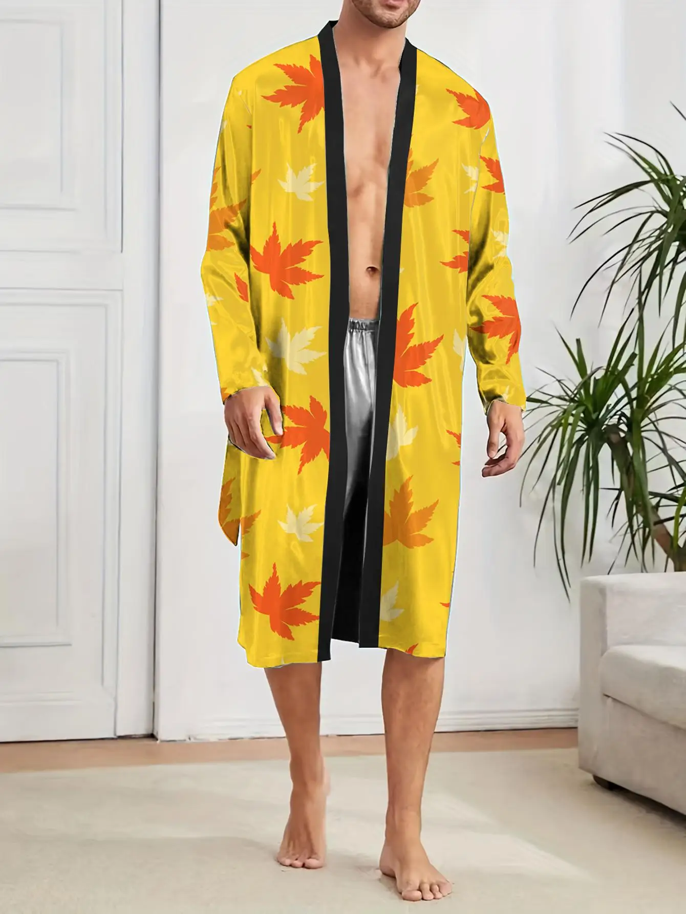 1pcs Men's Robes 2026 Spring/Summer Robes 3D Printed Sleepwear Graphic Bathrobe Shower robe Robe man Breathable
