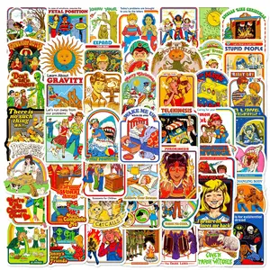70 's 공포 분위기 50pcs 혼합 만화 유머 레트로 유령 낙서 애니메이션 옛날 스티커 수하물 DIY 스케이트 보드 노트북 8 최고의 영업 공포 스티커 - № 8