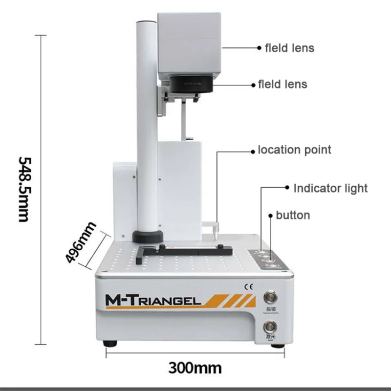 M-Triangel Fiber Laser Machine LCD Separator For IPhone 8 8P XS XSMAX 11 12 13 ProMax Back Glass Removal  