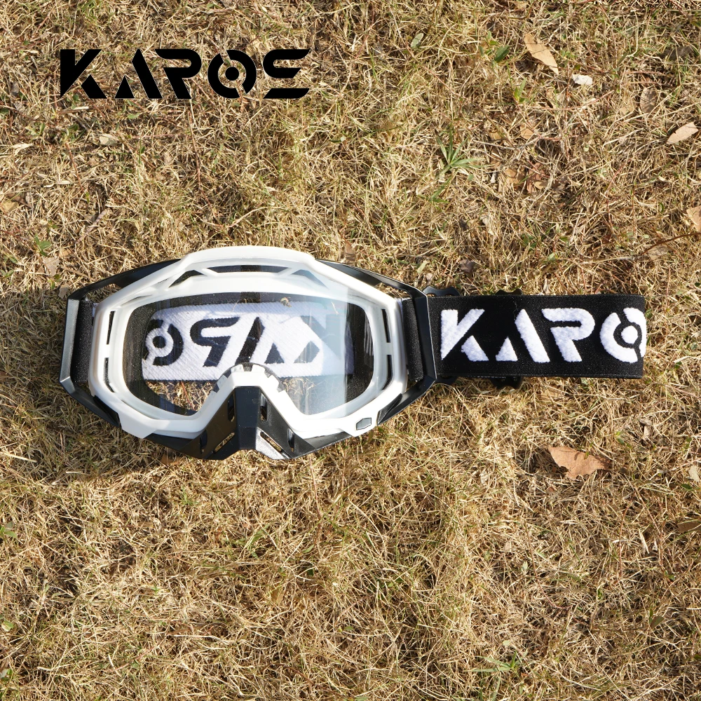 Karos MX ATV Motocross-Brille HD-Linse - Winddicht Staubdicht UV-Schutz für Herren Offroad-Fahren Rennfahren Radfahren Outdoor-Sport