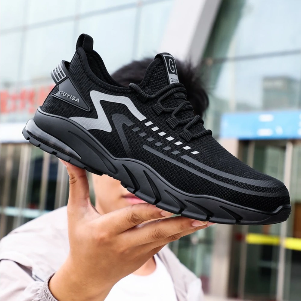 Labor Insurance Shoes Summer Men's Anti-smashing and Anti-piercing Fly-woven Lightweight Soft Sole Safe Work Breathable