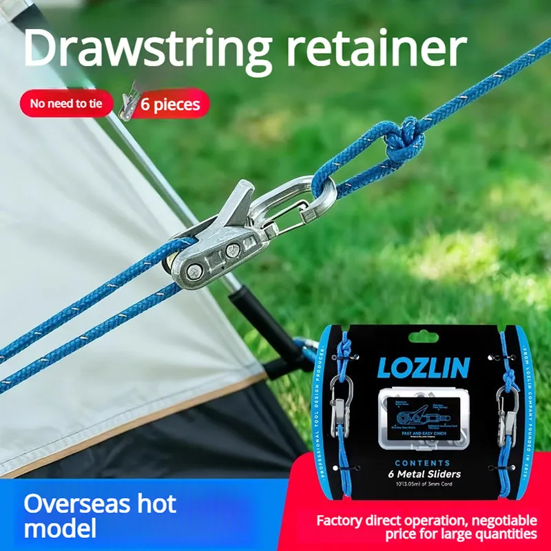 

Инструмент для натяжения и связывания тросов, самоблокирующийся, для транспортировки и упаковки, для кемпинга и палаток, автоматический натяжитель