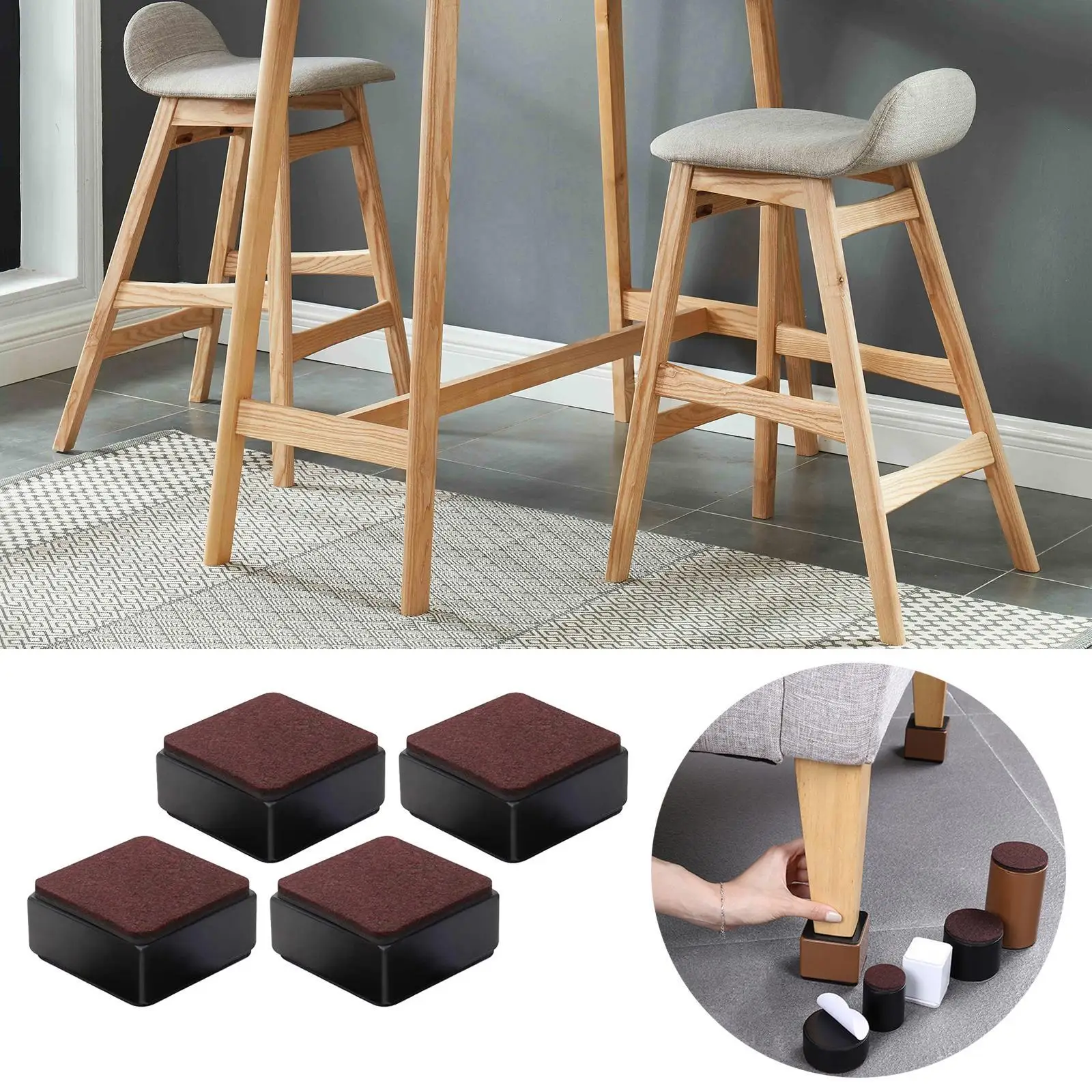 Multifunction Bed Risers Furniture Lifts Sofa Feet Support Anti Slip  Storage