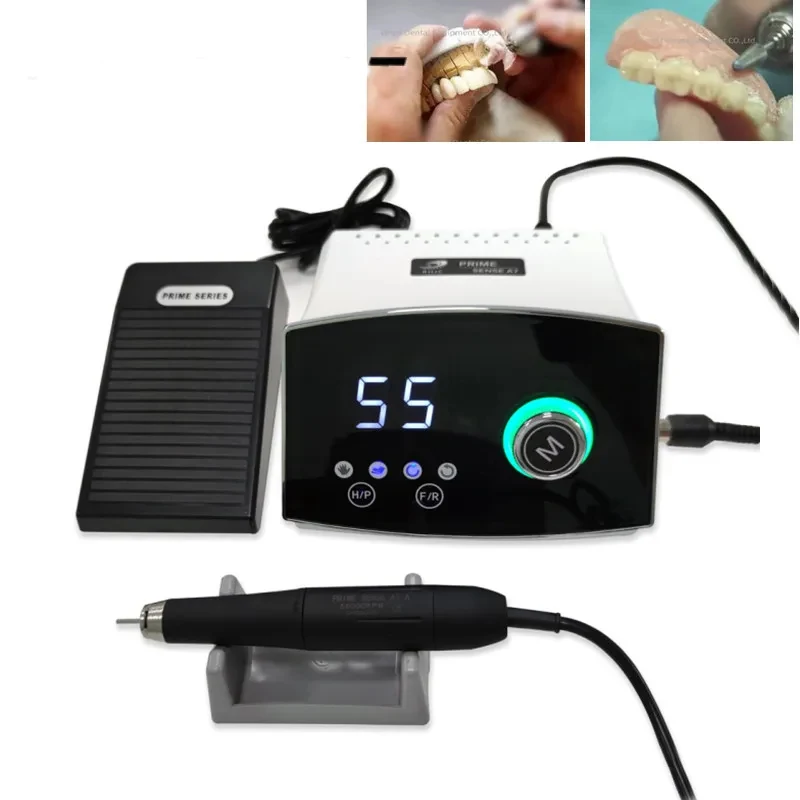 Prime Sense A7 Portable Dental Polishing Machine Brushless Micromotor 240W 55000RPM Speed Adjustable for Jewelry Dental Lab