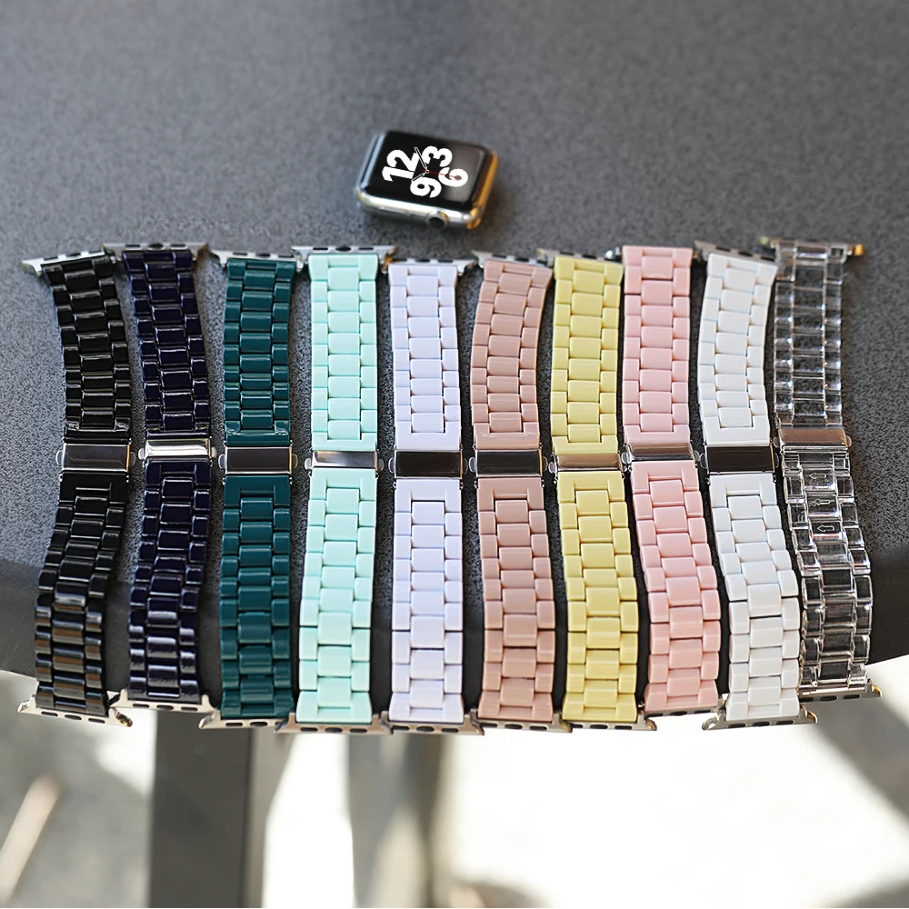 الراتنج الفرقة ل أبل حزام ساعة 45 مللي متر 44 مللي متر 42 مللي متر 40 مللي متر 41 مللي متر 45 مللي متر مشبك معدني كوريا سوار iwatch سلسلة 8 7 6 5 4 الترا 49 مللي متر