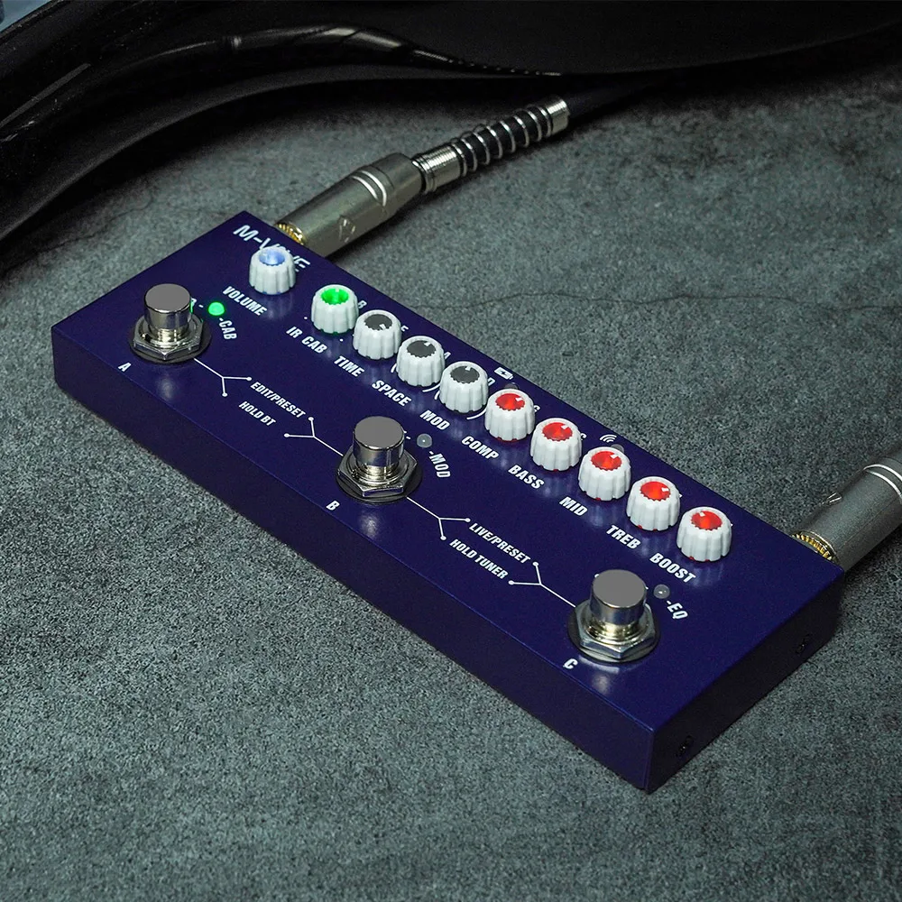 M-vave Cube BABY دواسة متعددة التأثيرات للجيتار الكهربائي/الجهير/الجيتار الصوتي 8 خزائن الأشعة تحت الحمراء محاكاة تأثير دواسة قابلة للشحن #2