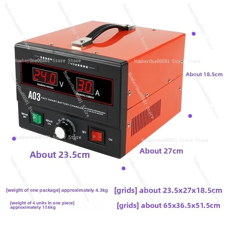 Dual voltage charging machine 12v24v automatic battery identification