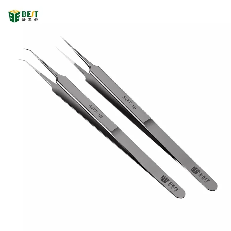 BST BST-18 BST-19 Ultra Precision Tweezers Fly Wire Clamping With Fine Tip Supper Sharp Needle BGA Motherboard Welding Forceps