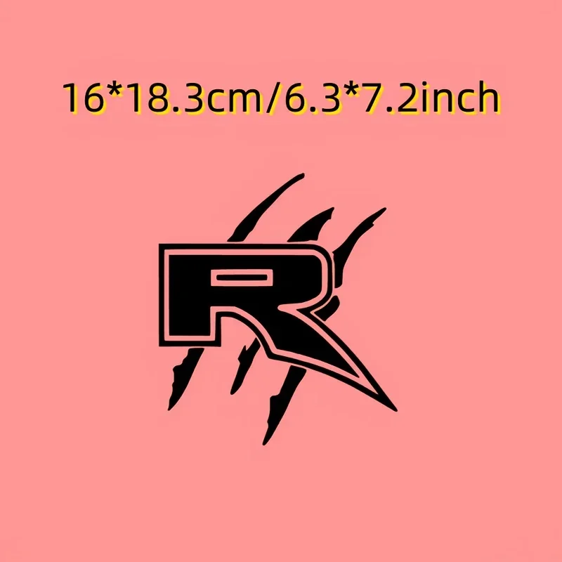1PC Edgy "R" Claw Mark Sticker - Waterproof Durable Vinyl, Perfect for Cars, Laptops, Water Bottles, Notebooks & Skateboards