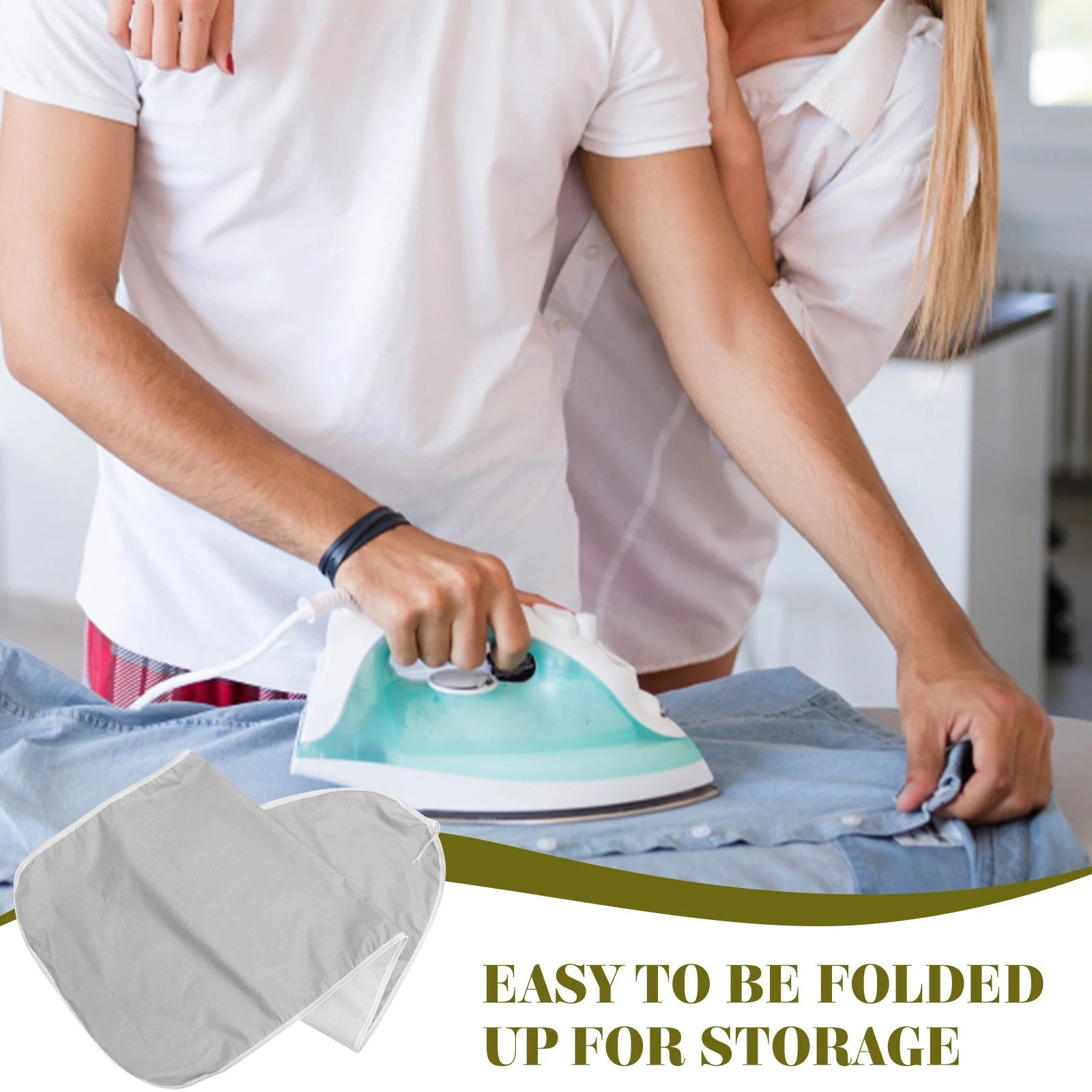 

1 Pcs Cotton Blue Peony Ironing Board Cover Easy Storage Non-Slip Cover Ironing Board Accessories