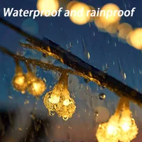 Waterproof & Rainproof LED String Lights 3M, Warm Yellow Glow for Holiday Decoration, Festive Atmosphere Outdoor/Indoor 1-Piece 2