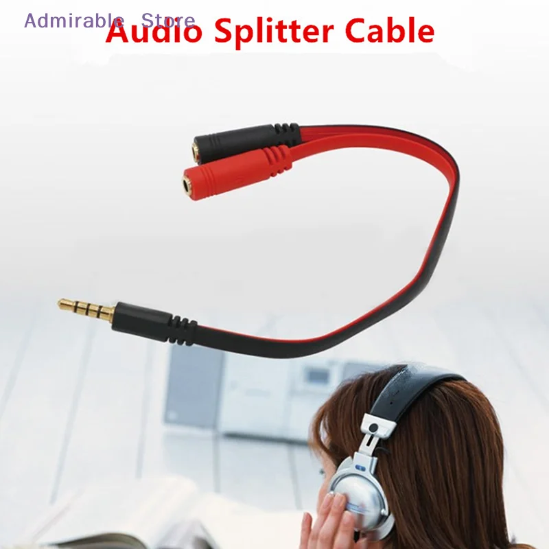 [W]3.5mm AUX 1 Male To 2 Female Spliter Wire 3.5 Jack Audio Splitter Cable Headphone Earphone Speaker Stereo AUX Adapter Cord