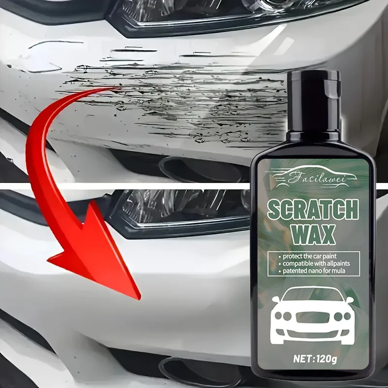 Kit cera per riparazione graffi auto - Pasta universale per rimozione graffi e turbinii, crema lucidante e restauro per tutti i veicoli, anti-