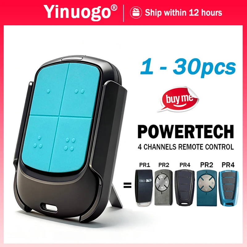 

1-30pcs YNG801 With Clip Garage Door Opener Control Work With 433.92MHz POWERTECH PR2 PR1 PR4 Garage / Gate Remote Control