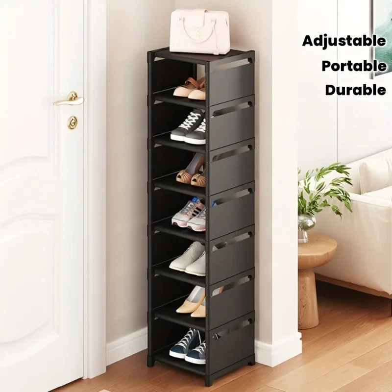 Layered Metal Shoe Storage Rack No Tools Needed Household Entryway Dormitory Daily Shoes Arrangement Practical Organizer Rack