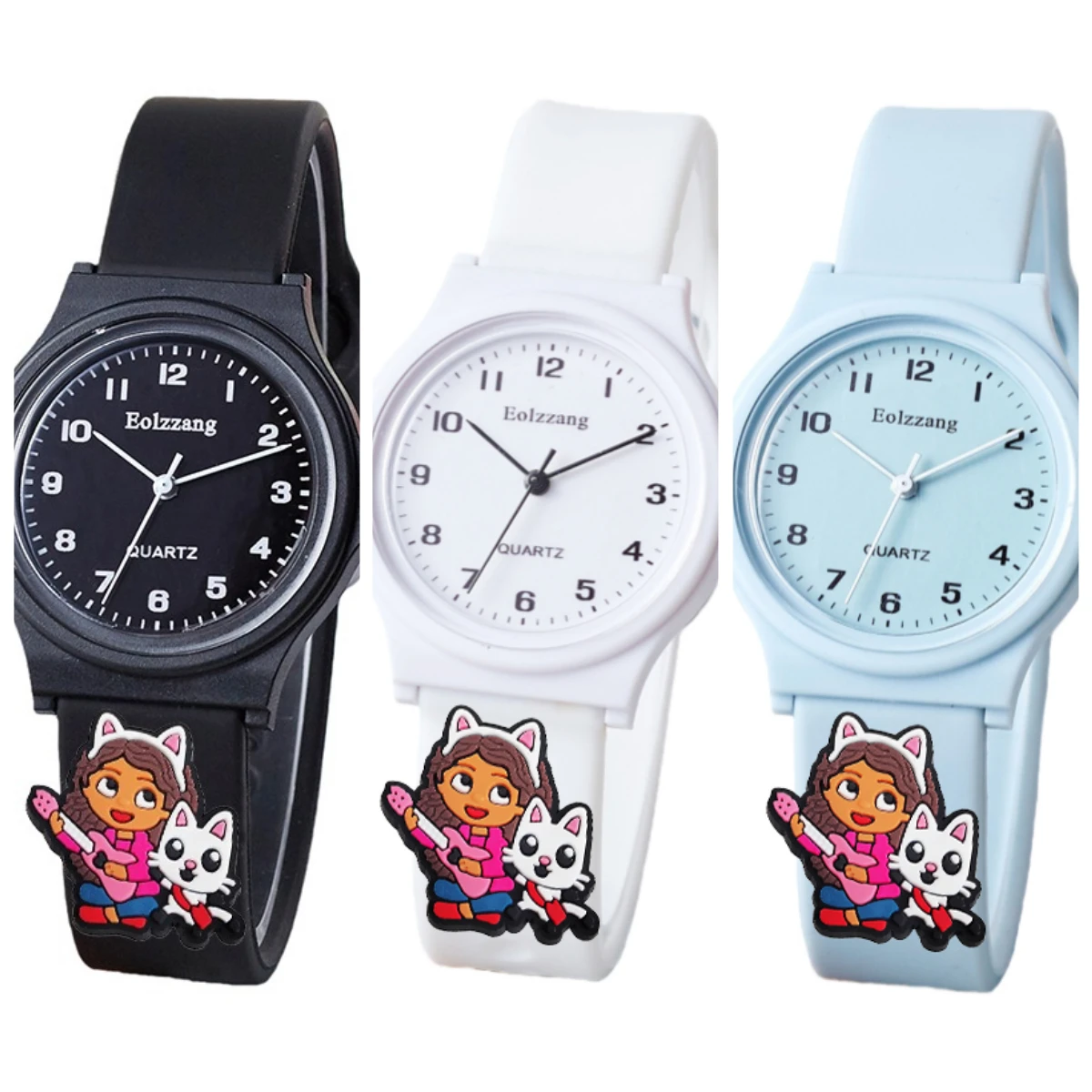 新しいギャビーのドールハウス男の子女の子腕時計子供ミニマリストかわいい子供漫画腕時計ギフト子供のための女の子時計