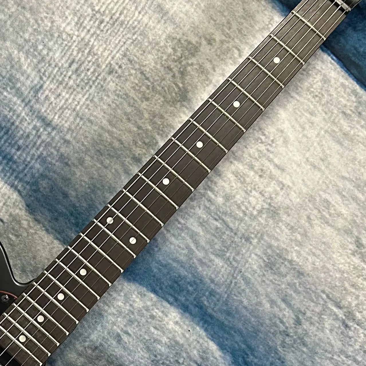 Hot Sale Electric Guitars Matte Finish Black Color Mahogany Body view 4