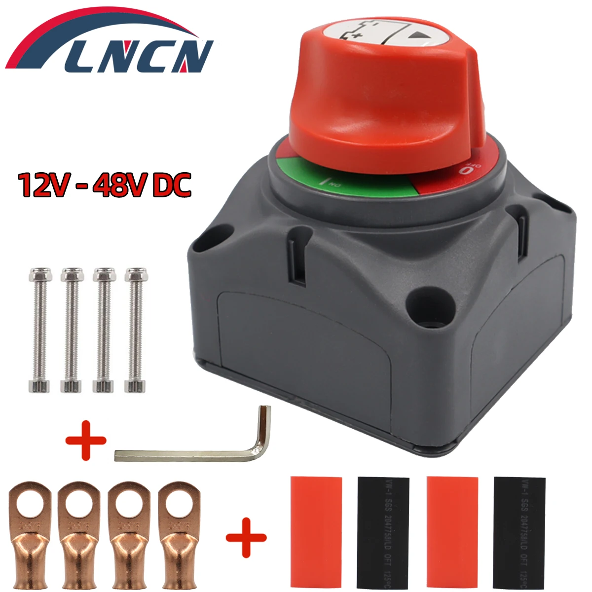 DC60V 300A RV Marine Boat Car Truck Auto Yacht Battery Isolator Disconnect Selector Rotary Switch Cut Off Kill Main Power Switch