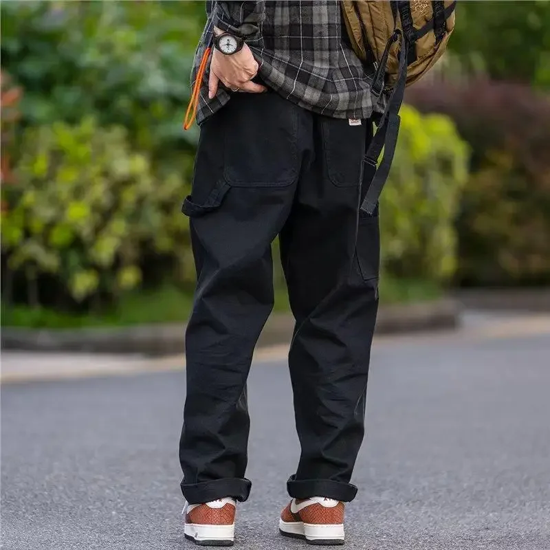 

New Spring Summer Japanese Vintage Cargo Pants Men Baggy Trousers Korean Fashion High Street Joggers Men Pants Streetwear